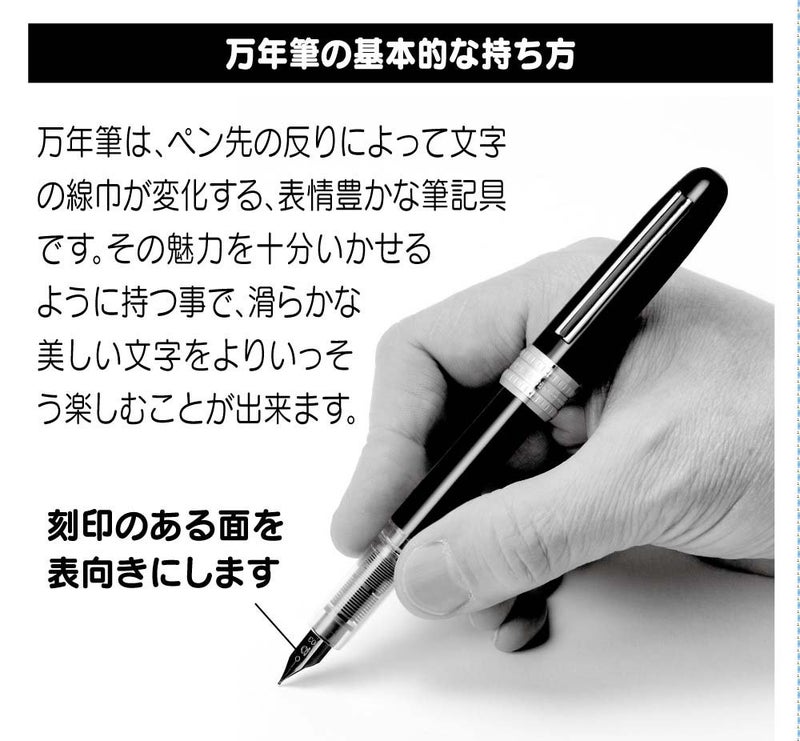 PLATINUM Fountain Pen, Plaisir Medium Nib, Blue (PGB-1000-#56-M) - Image 3